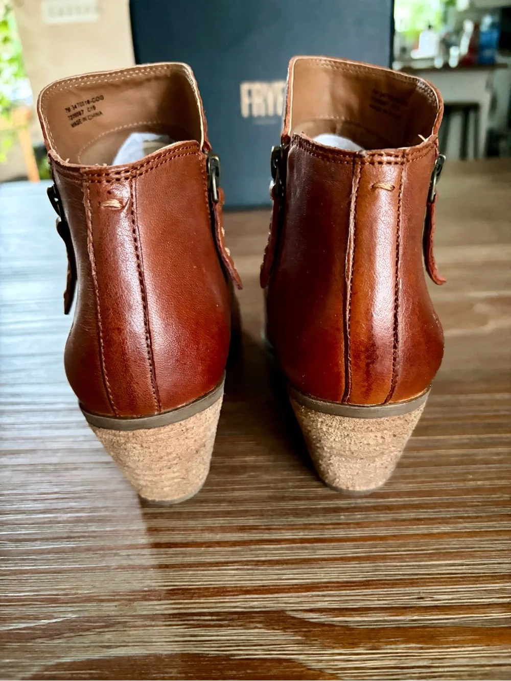 NWB Frye Judith Zip Leather Booties